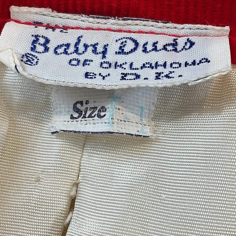 Vintage Baby Duds Of Oklahoma Red Corduroy Coat Jacket Girls Size 1T Lined